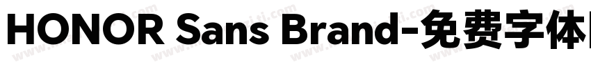 HONOR Sans Brand字体转换